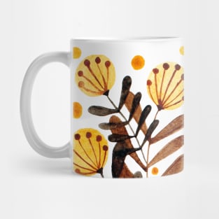 Flowers and foliage - autumn palette Mug